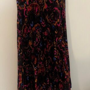 Ann Taylor Multicolor Paisley Pleated Skirt, size 6